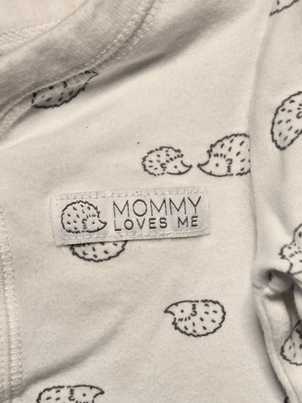 Carter's Cream Footed One-Piece with Hedgehog Print